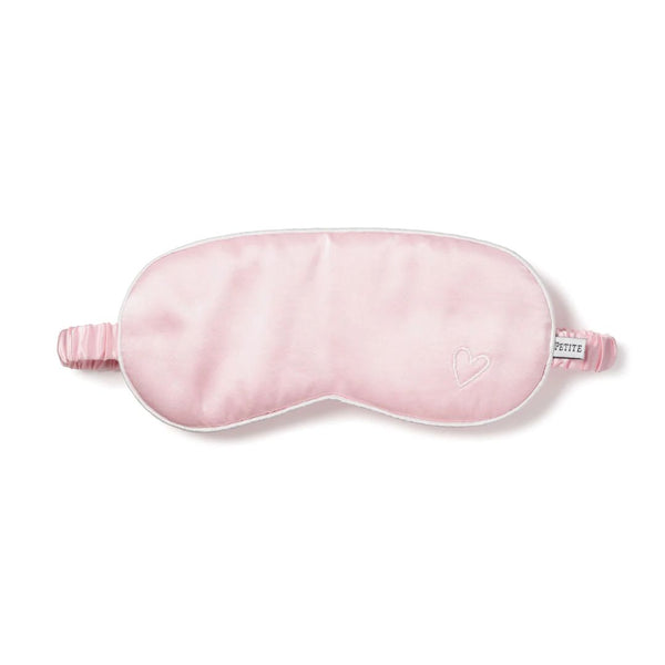 Good Neighbour Petite Plume Pink Silk Heart Sleep Mask