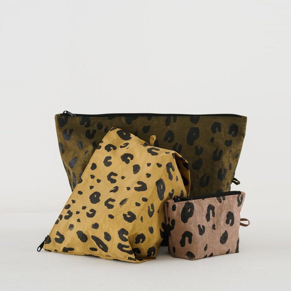Baggu leopard pouch set Outlet