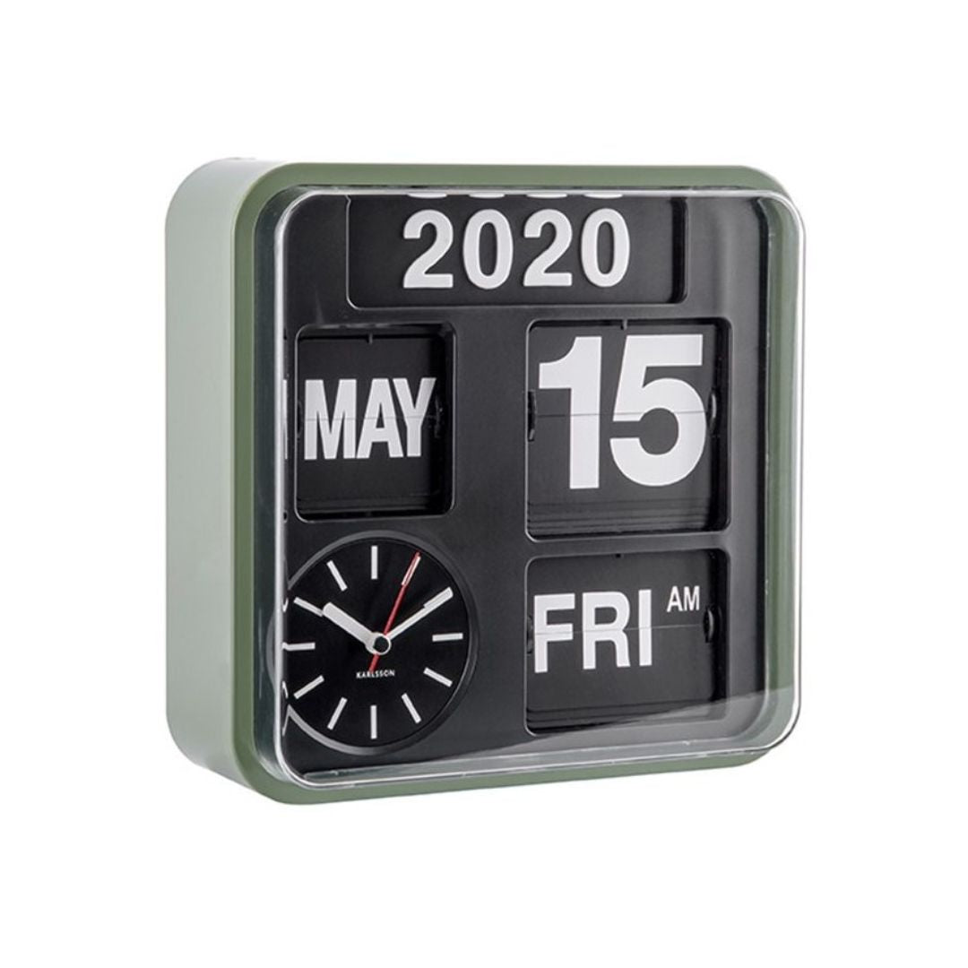 KARLSSON BOOK CLOCK 置時計 本型時計 ポストモダン Y2K Good Neighbour | Karlsson Wall Clock Mini Flip (Green)