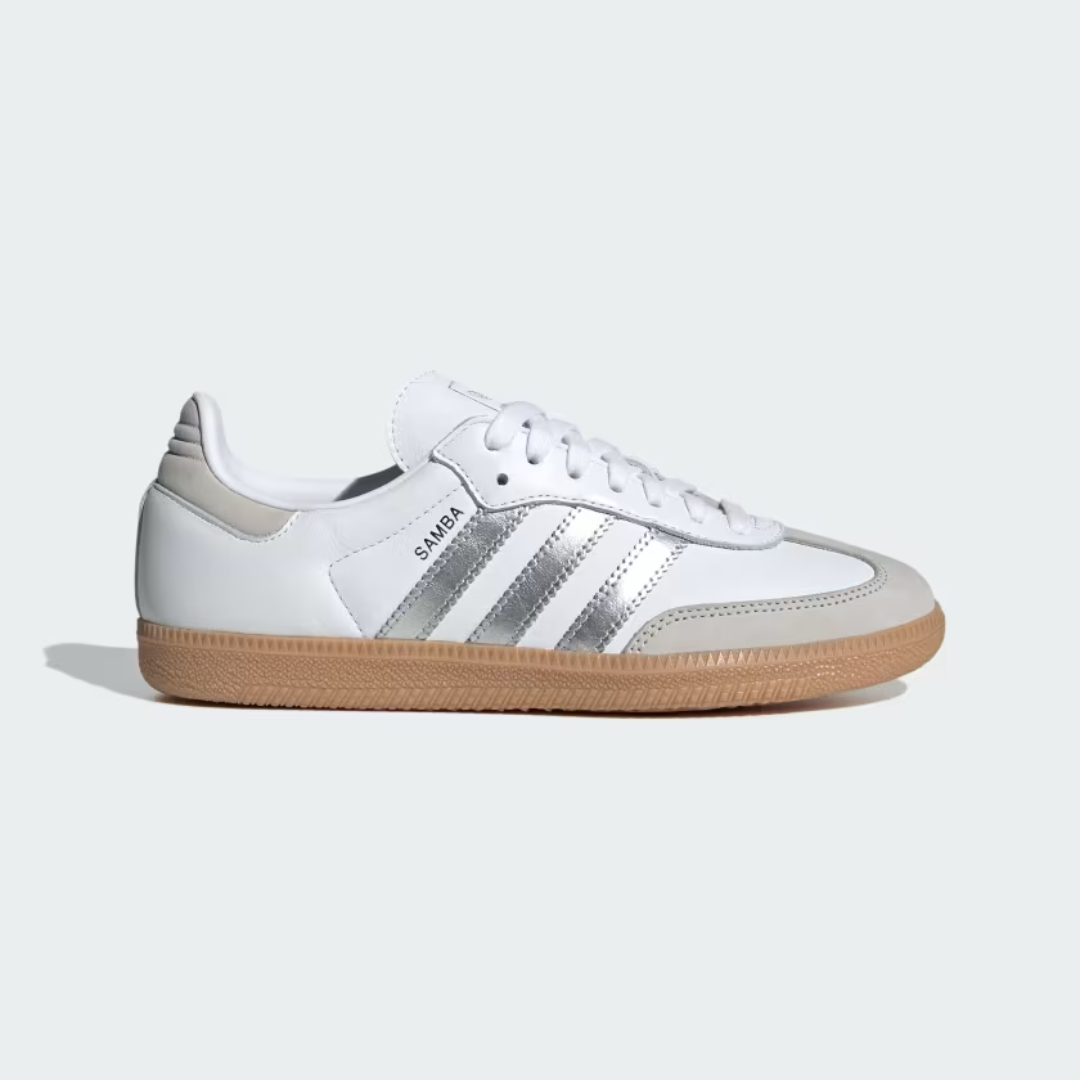 Good Neighbour | Adidas Samba OG Shoes (Cloud White + Silver