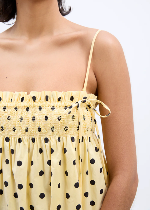 lilo mini dress- butter spot Good Neighbour xx060626 Select Suit Size:US50/EU40 A-line Sweetheart Knee Length Smock dress shape