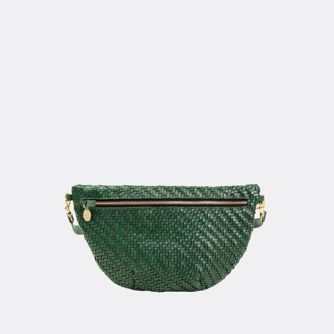Good Neighbour Clare V. Grande Fanny Pack (Evergreen Woven Zig Zag)