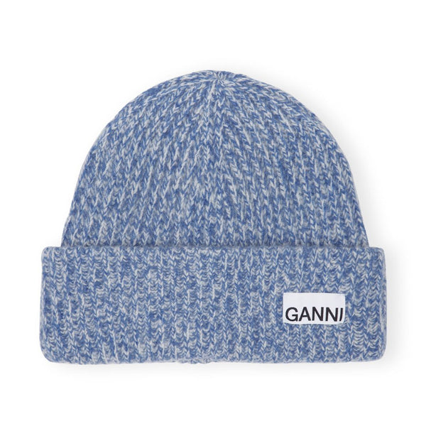 COPY - Ganni Beanie - Brand New With Tags - Color - Navy (Sky Captain) Ganni Striped Cashmere-wool Blend Beanie Hat In Sky Captain  main image 3