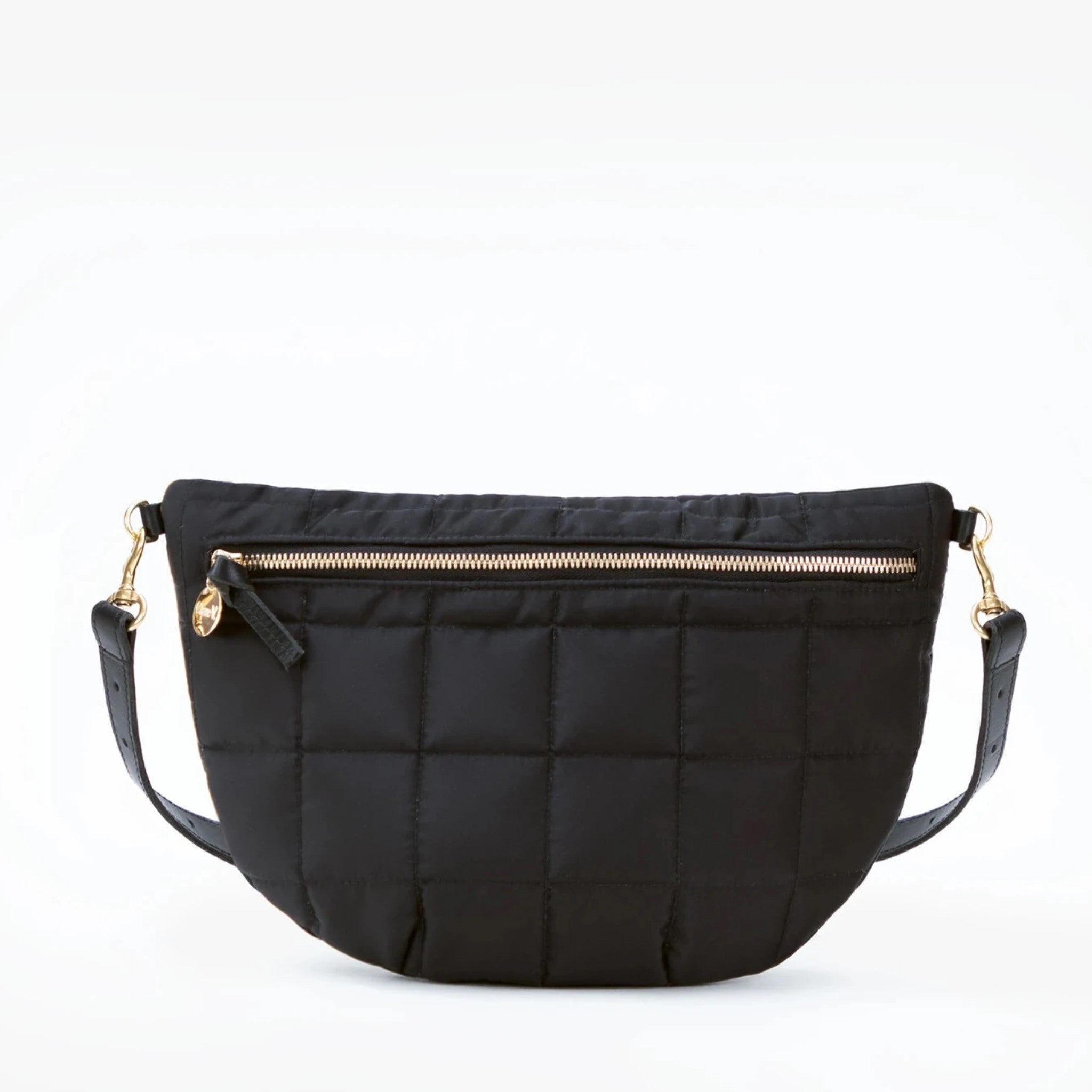 Clare V. - Messenger Bag in Black Quilted Puffer