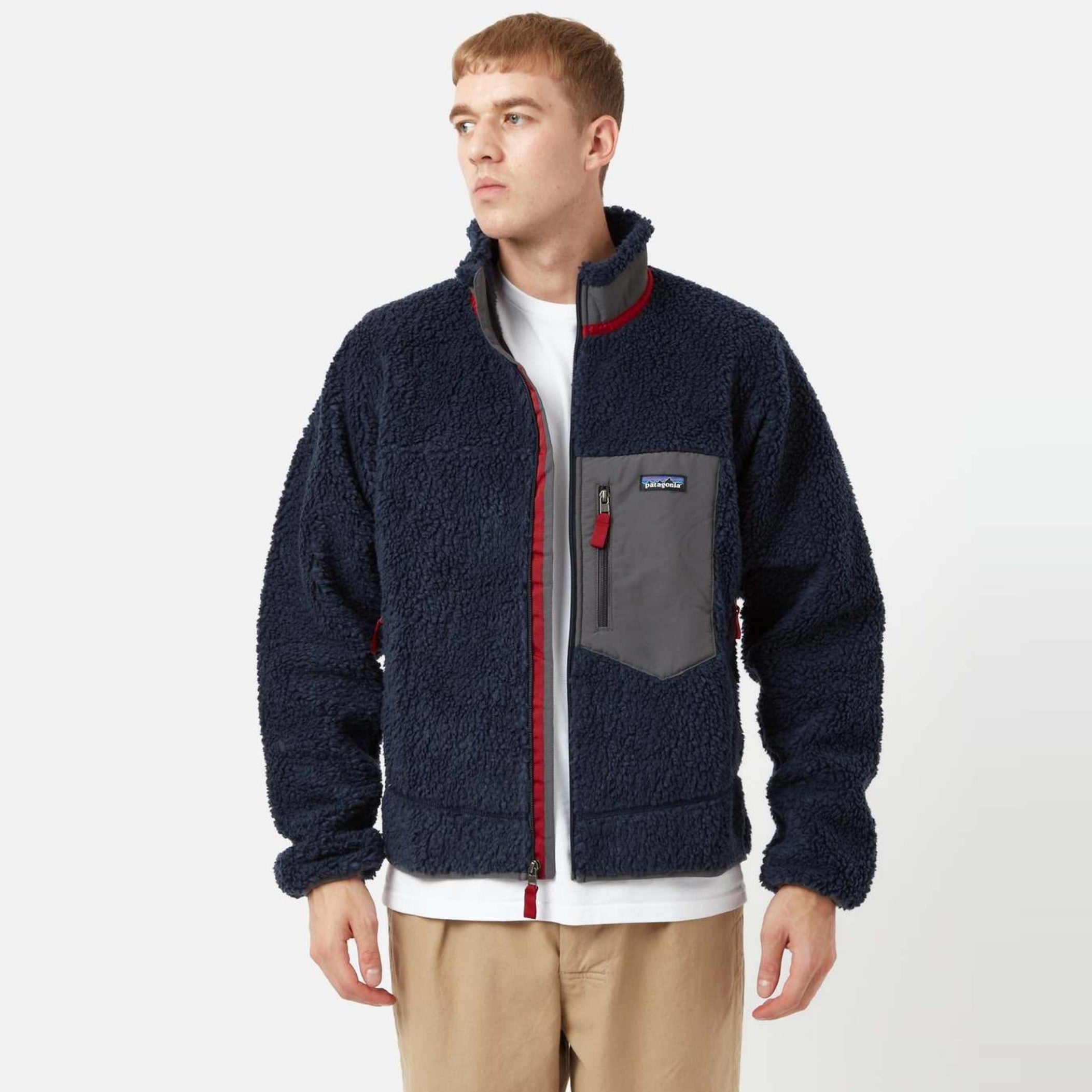 Classic Retro-X Fleece Jacket (New Navy + Wax Red)