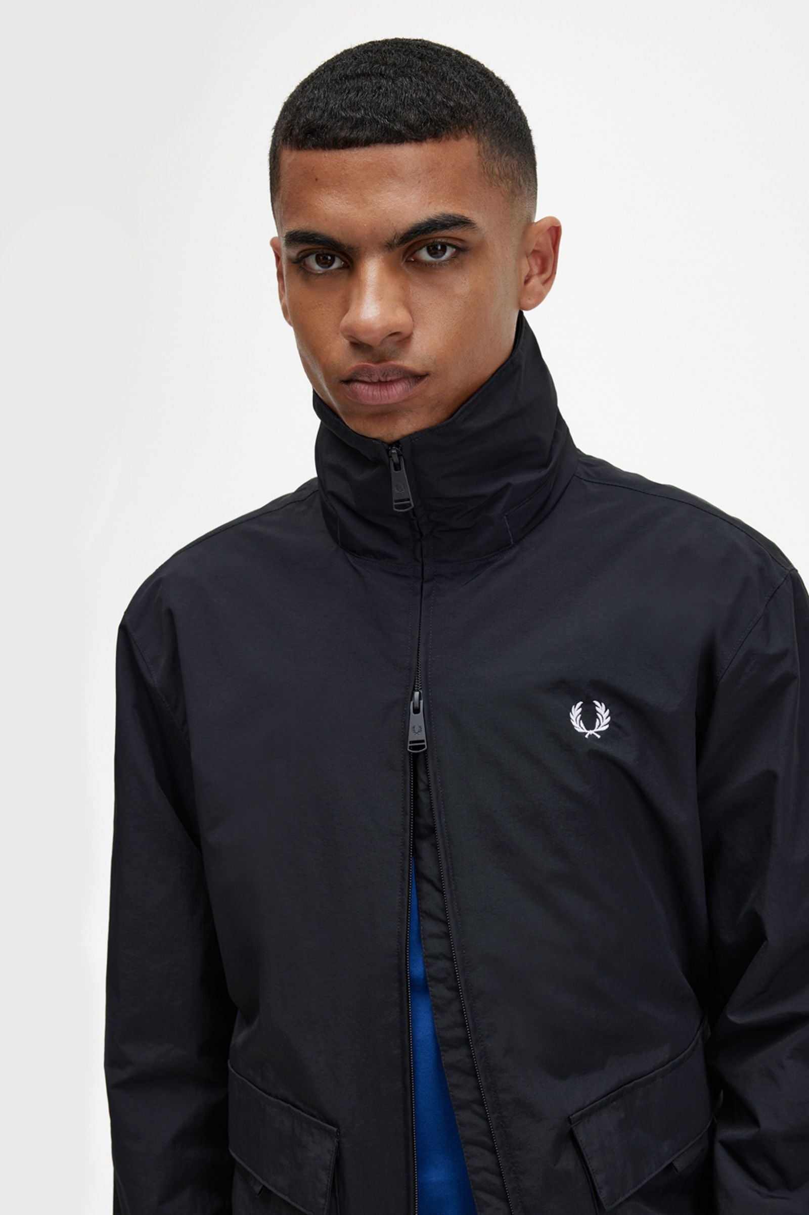 Good Neighbour | Fred Perry Patch Pocket Zip Through Jacket (Black)