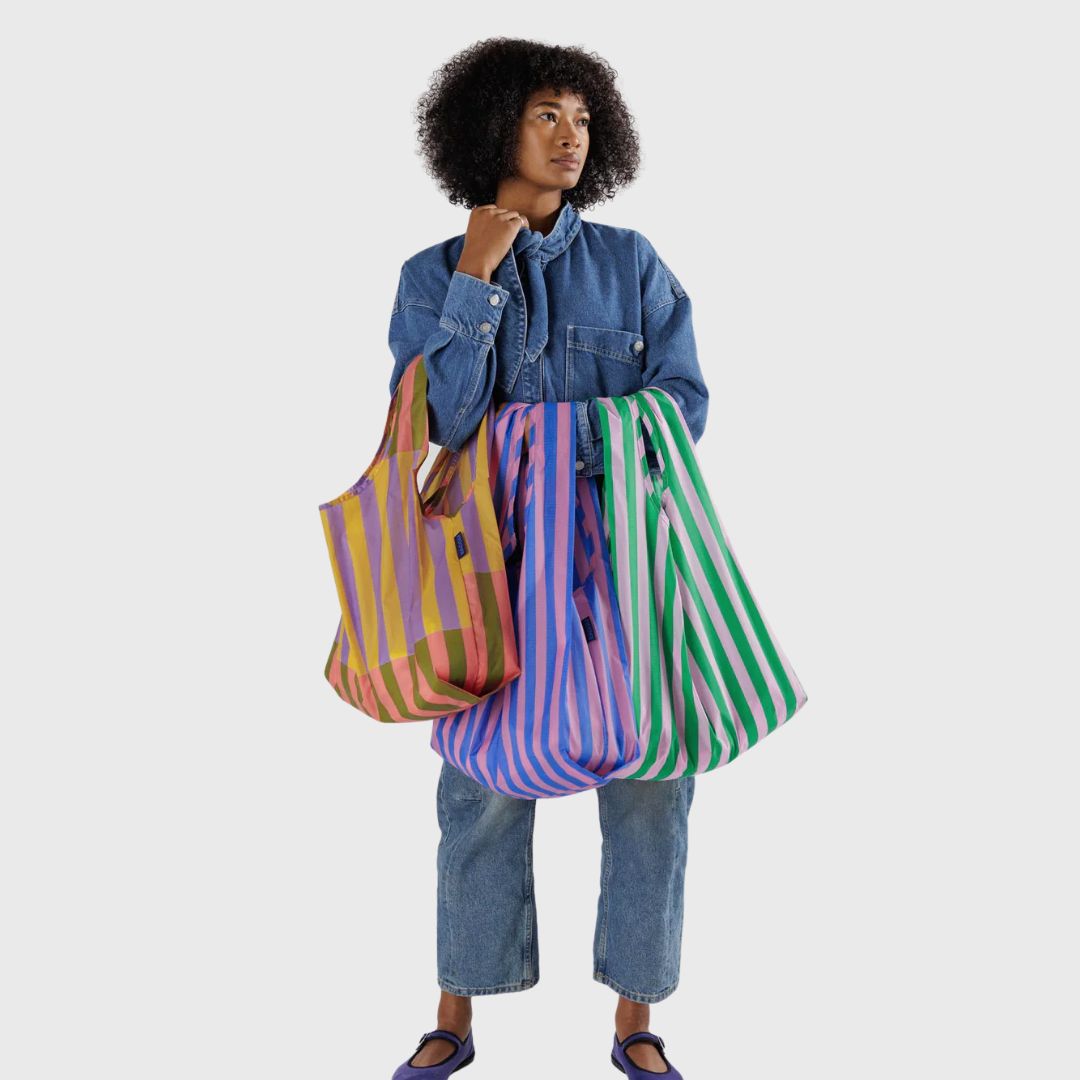 Good Neighbour Baggu Standard Baggu Set Of 3 (Awning Stripes)