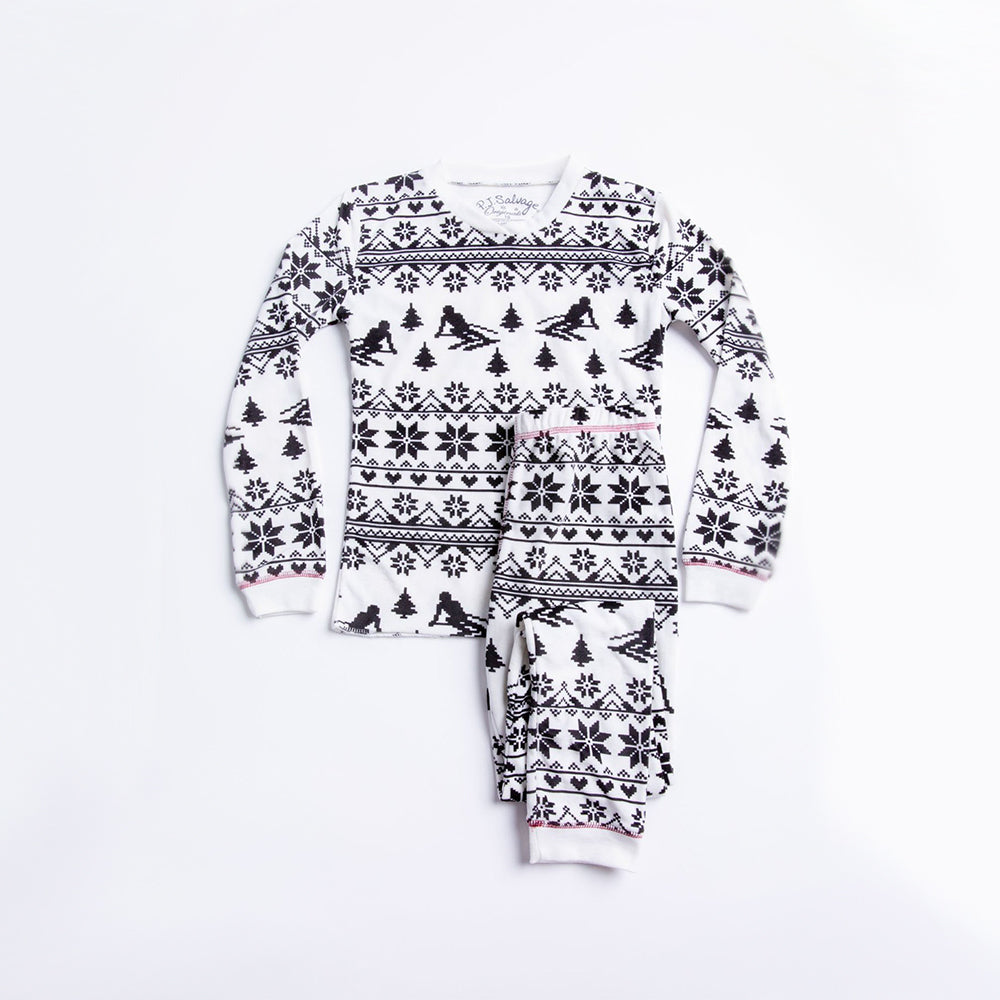 Good Neighbour Pj Salvage "Ski Club" Toddler PJ Set (Ivory)