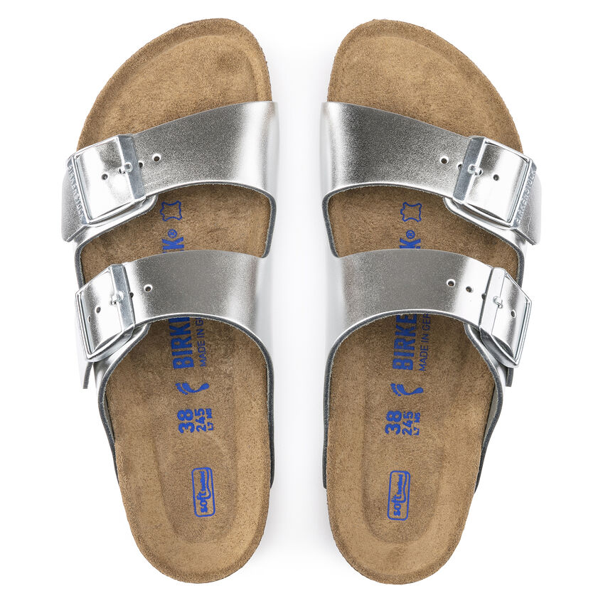 Metallic 2025 silver birkenstocks