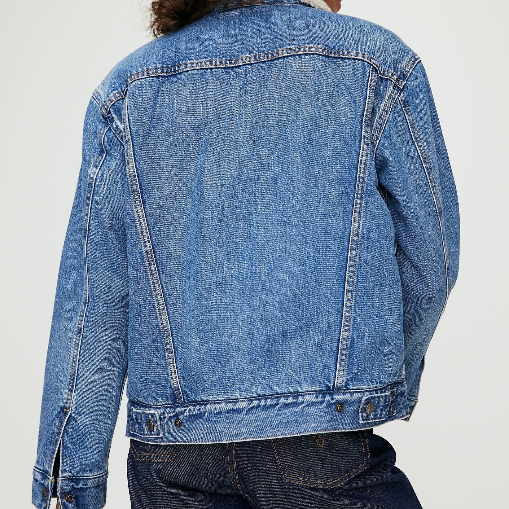 Patched sherpa new arrivals trucker jacket