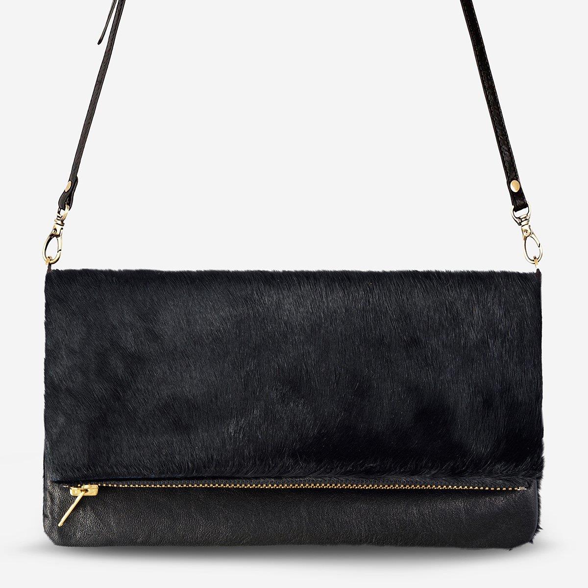 Good NEighbour Status Anxiety Crossbody Bag (Black Fur