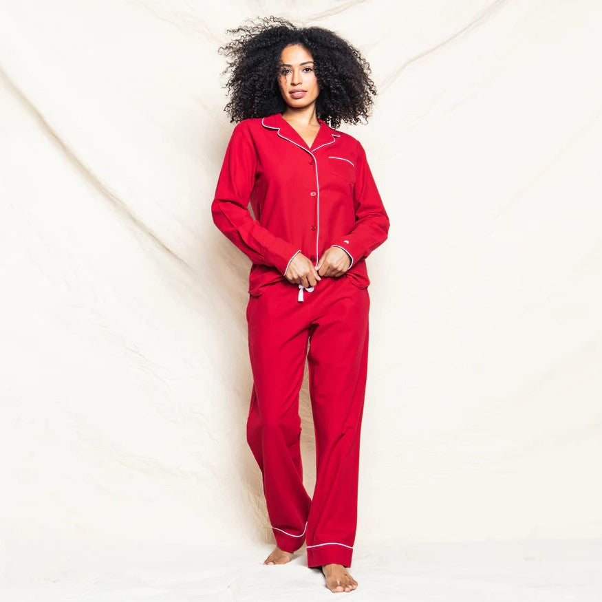 Good Neighbour | Petite Plume Women's Red Flannel Classic Pajama Set