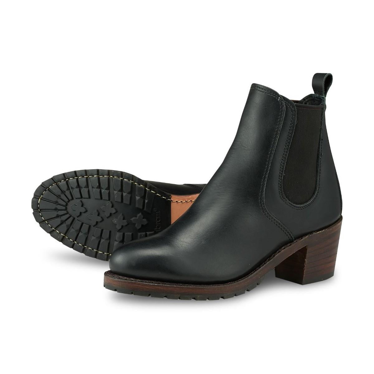 Harriet red top wing boots