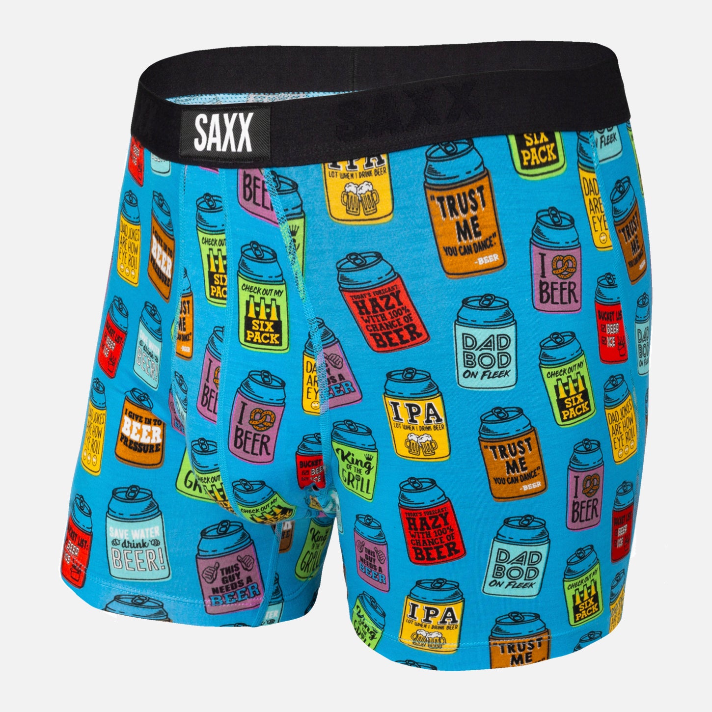 Good Neighbour SAXX Vibe Boxer Brief (Blue Dad Joke Koozies)